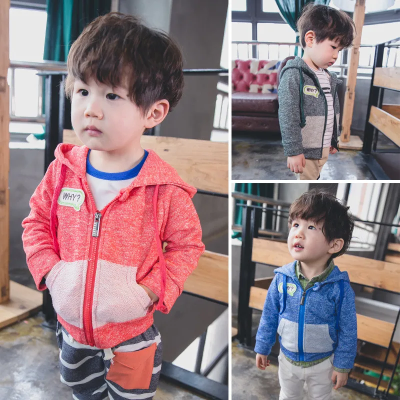 Новая весенняя детская верхняя одежда и пальто, повседневные куртки с капюшоном, детские цветные хлопковые куртки для мальчиков, детская одежда