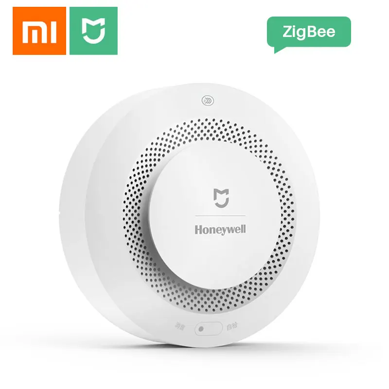 Cheap Xiaomi Smoke Detector Honeywell Sensor Mijia Fire Alarm Audible Visual Alarm Work With Gateway 2 Smart Home Remote APP Control