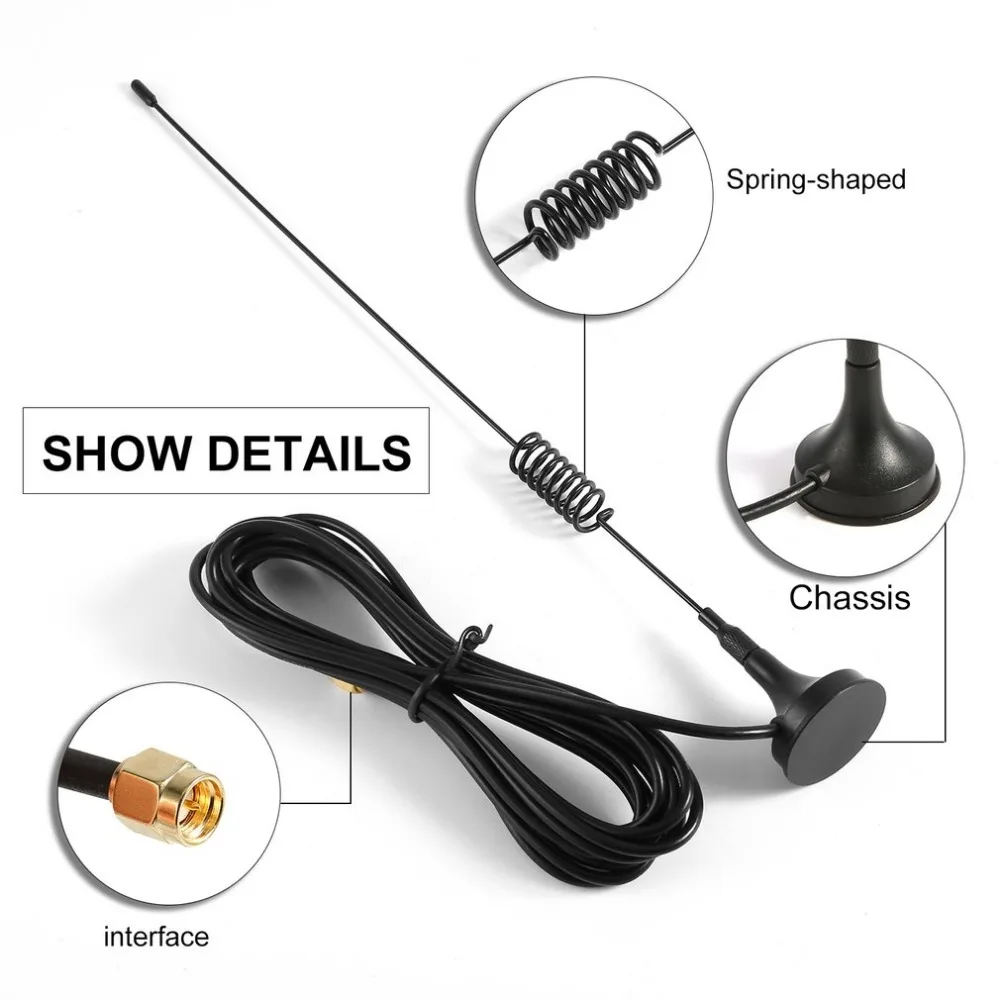 100KHz-1.7GHz Full-Band Receiver Software Radio UV HF FM AM RTL-SDR USB Tuner Receiver RTL2832U+R820T+ U/V Antenna DIY Kits