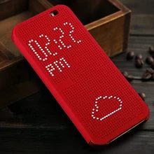 Capa HTC One, auto sono Wake função para M8 inteligente virar Dot ver capa com elegante Matrix projeto