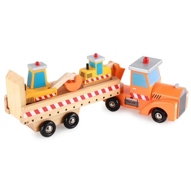 

New Wooden Baby Toys Engineering Truck Baby Educational Toys