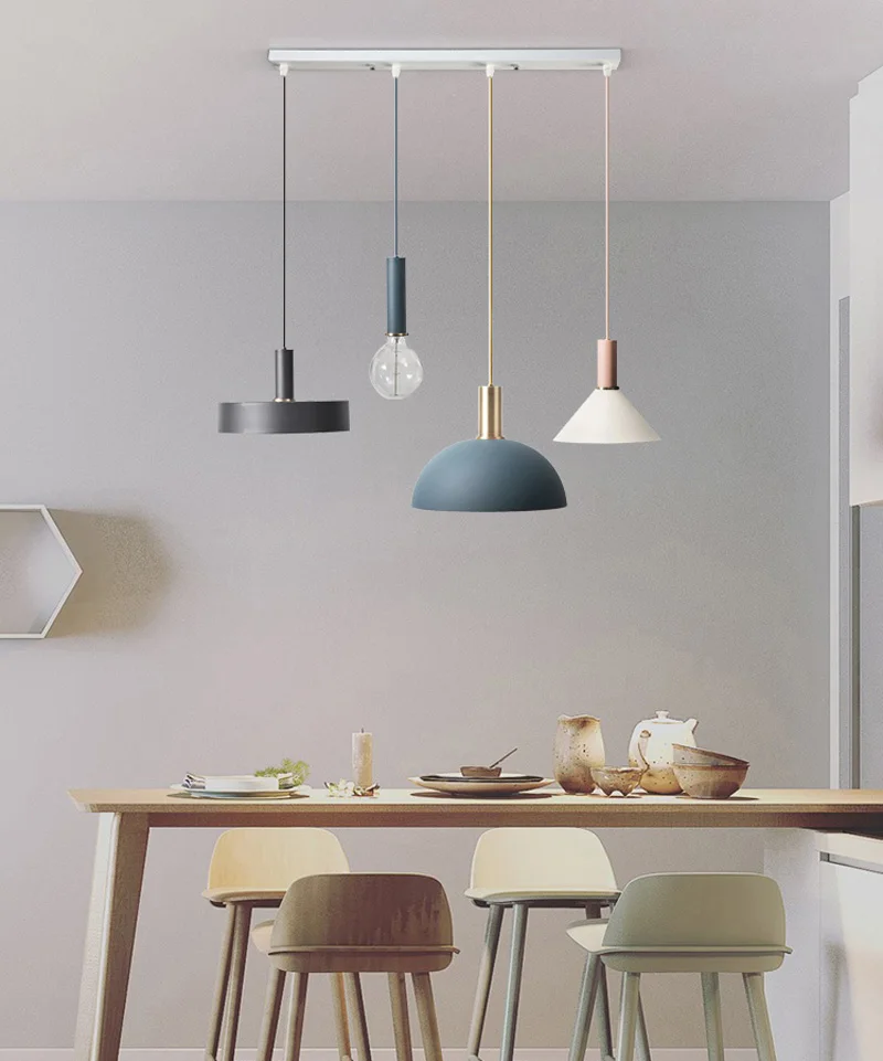 Nordic Simple DIY Combination Bar Pendant Lights Restaurant Hanging Lamp Modern Art Pendant Lamp For Bedroom Living Room (4)