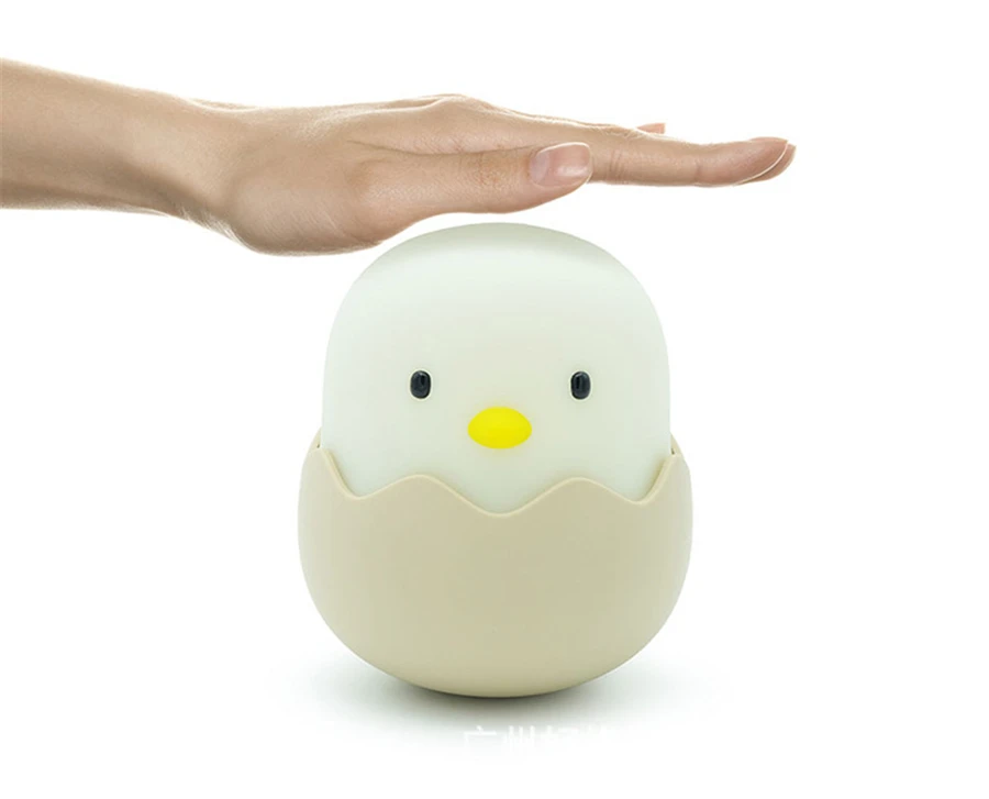 Led Night Light Animal Egg Chick Shape Rechargeable Night Lamp Soft