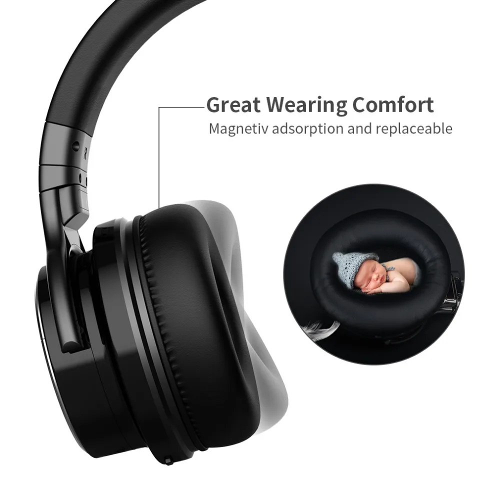Fones de Ouvido Bluetooth sem Fio Fone de Ouvido Original Cowin Active Noise Cancelling Handsfree Alta Fidelidade Graves Som 30 Horas Playtime E7pro - Image 3