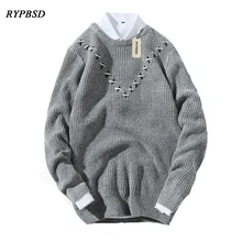 2017 New Warm Autumn Brand Clothing Sweater Men Brand O-Neck Slim Fit Pullover Men Solid Color Knitted Sweater Men