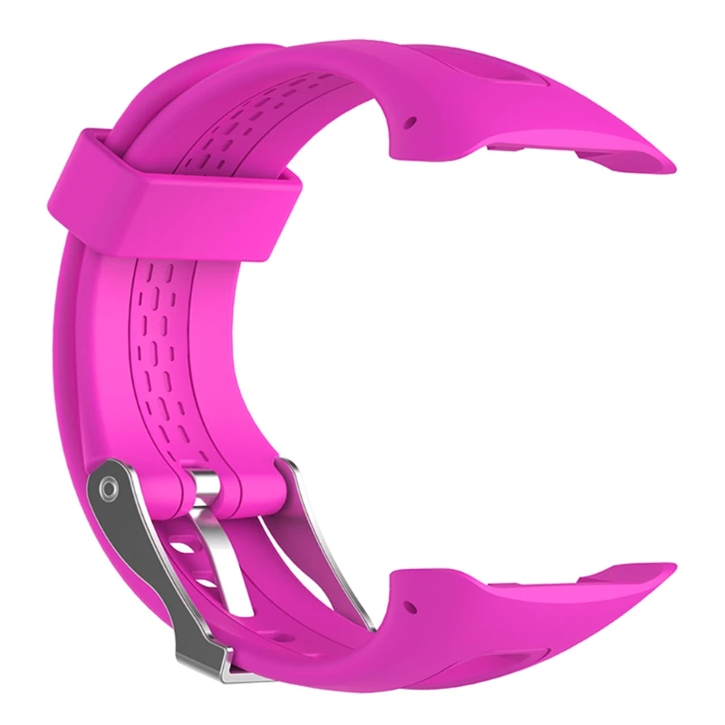 22 см 25 см силиконовый спортивный Браслет ремешок для смарт-часов Garmin Forerunner 10 15 gps Smartwatch сменный ремешок подходит для Для женщин& человек группа - Цвет: Розовый