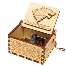 Старинная деревянная резная музыкальная шкатулка 3D Игра престолов музыкальная шкатулка Красавица и Чудовище Рождественский подарок на год подарки для мальчиков девочек