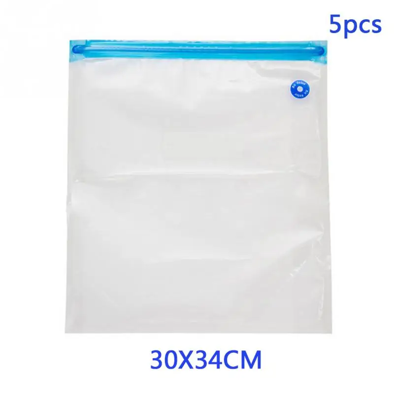 5 шт. насосный Тип PE вакуумный упаковщик пищевых продуктов пакеты запайки кухня хранения упаковка многоразовый мешок - Цвет: 30x34cm