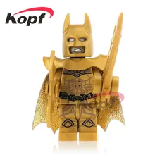 50 шт. PG357 Супер Герои Золотая Звезда Сапфир Индиго племя Бэтмен куклы Кирпичи Строительные блоки Рождественский подарок игрушки для детей