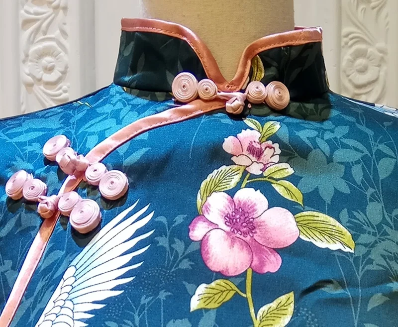 Китайское стильное платье Cheongsam Qipao Шанхай Тан японское кимоно свободное Ретро Винтаж Ао Дай Вьетнам платье TA1471