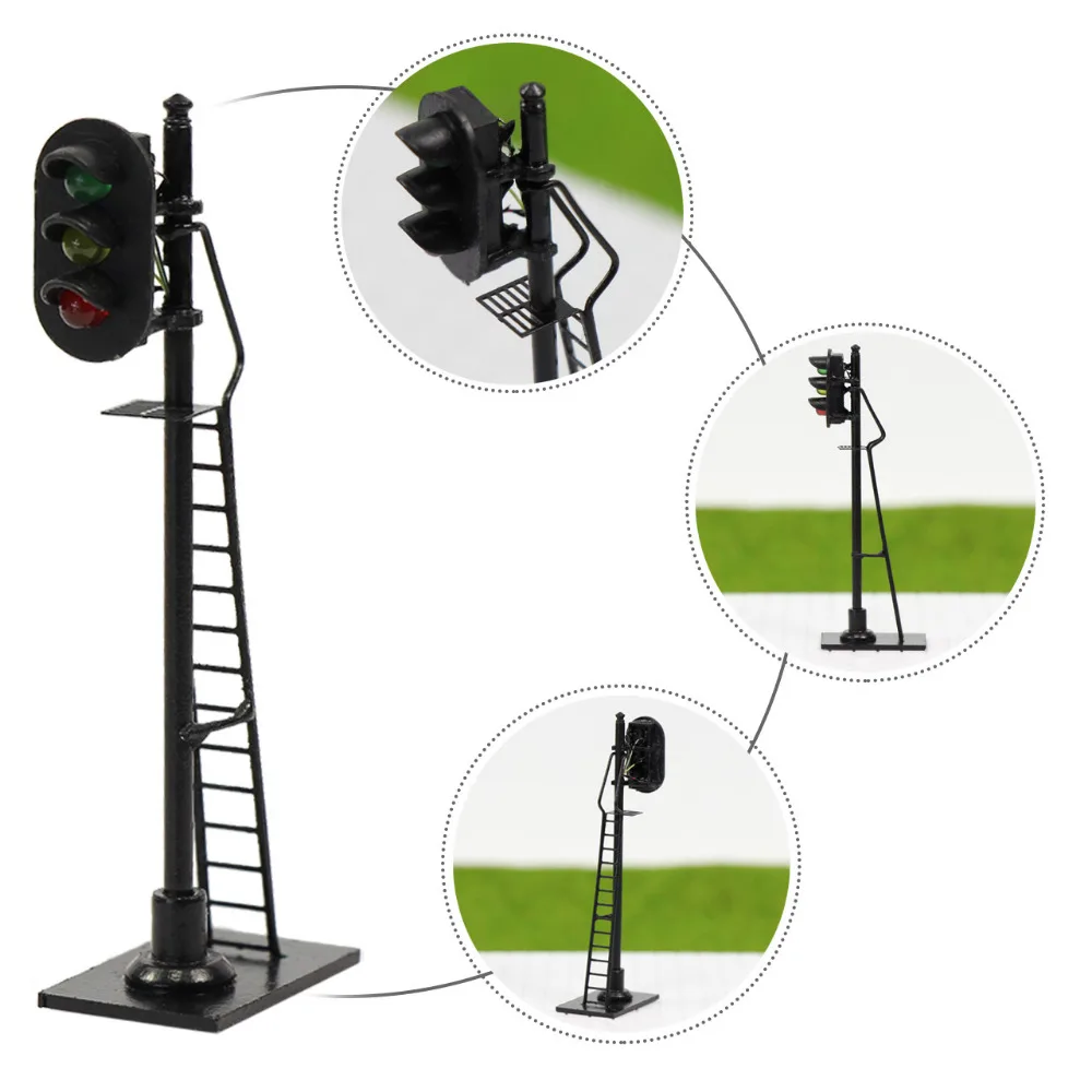Parts & Accessories Signals 3pcs Model Railway HO Scale Traffic Signal