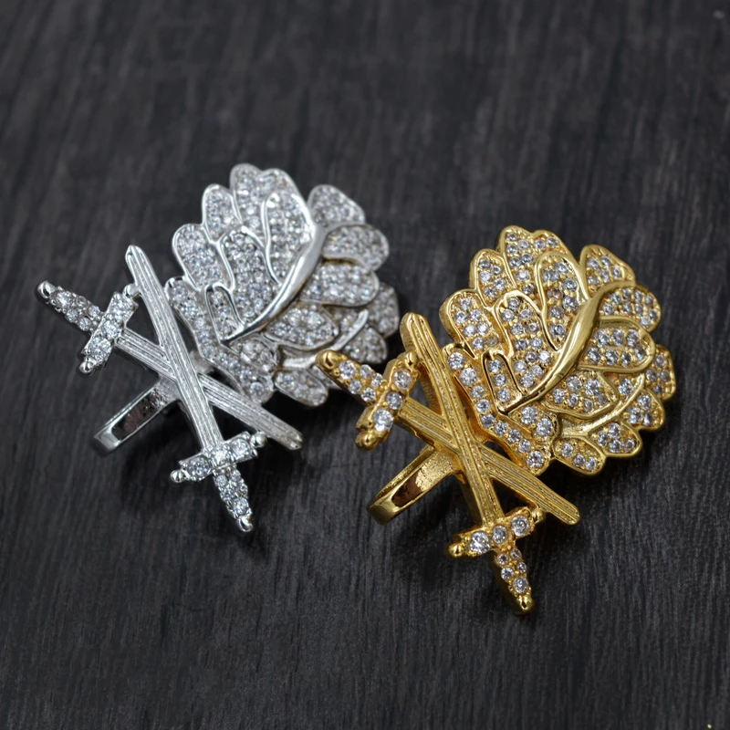 

High Quality Hand-set Zircon Oak Leaf Germany Knights Corss Medal Badge Gift Package With Neck Ribbon