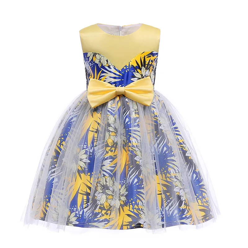

Vigarelyan Girls Princes Dress 2018 New Brand Princess Girl Clothes Bowknot Sleeveless Party Dress Girls Clothes For 3-10 Years