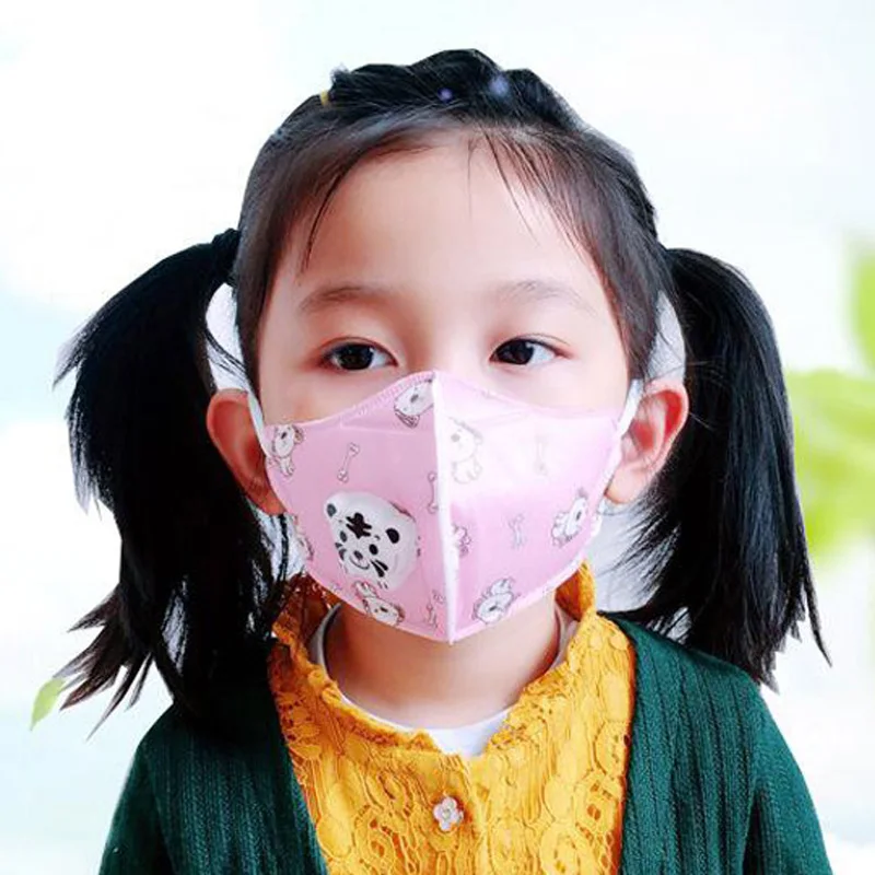 

2PCS/LOT PM2.5 Mouth Mask Anti Dust Breath Valve Masks Anti Haze Disposable Mask Protective Masks for Children GKZ007