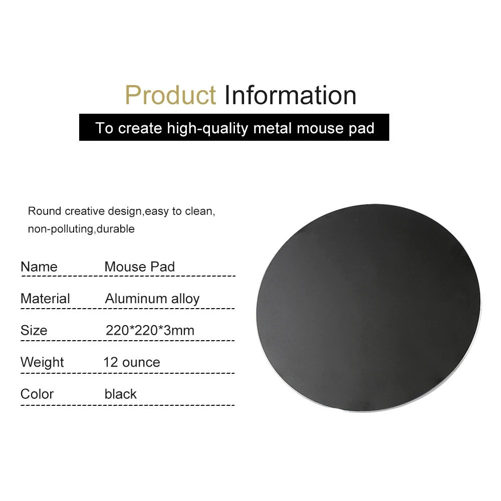 Aluminium Alloy Mouse Pad Round/Square