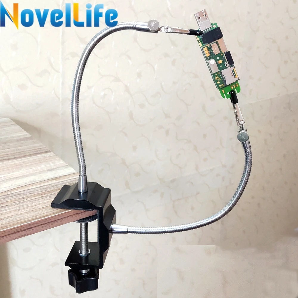 

Helping Hands Third Pana Hand Soldering Tool Bench Vise Clamp 2 Metal Flexible Arm Alligator Clip PCB Board Holder Jig Fixture