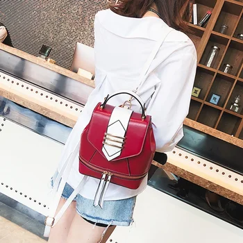 

Summer New Retro Student Bag Female Wild Hit Color Large Capacity Backpack Lady Small Backpack
