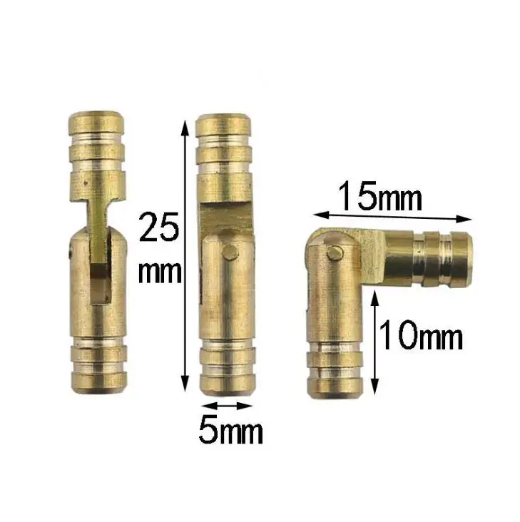 5 мм/4 мм толстый Латунный цилиндрический шарнир деревянная коробка фиксированная коробка с шарниром шарнирная опора - Цвет: 5x25mm