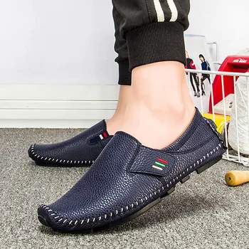 

Fashion Mens Shoes Casual Breathable Summer Men Loafers Luxury Designers Men Leather Shoes Driving Shoe Lightweight Size 37-47