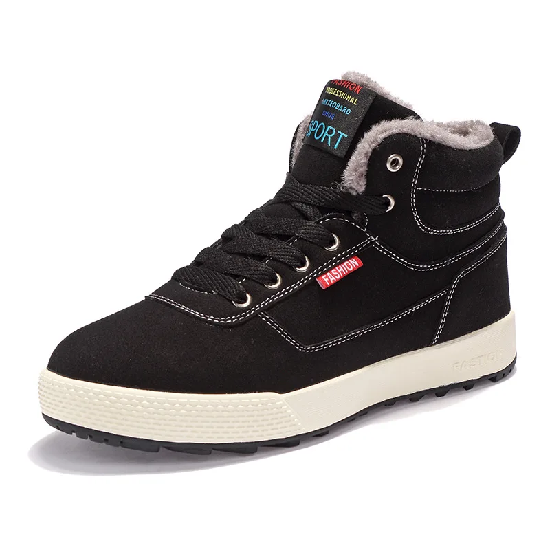 

Winter men Boots Winter men Shoes Plus Size 39-49 High - top cotton shoes and velvet padded warm casual snow boots