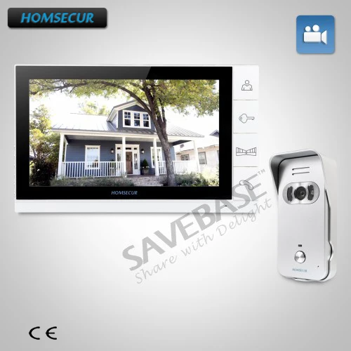 

HOMSECUR 9" Hands-free Video&Audio Home Intercom+Silver Camera for Home Security with Russian Logistics