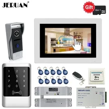 JERUAN 720P AHD HD Motion Detection 7 inch Video Doorphone Doorbell Intercom System Kit With RFID Access Controller In Stock