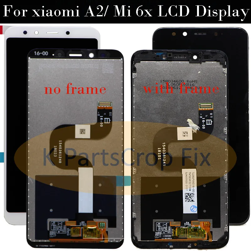 

Xiaomi Mi A2 MIA2 LCD Display Digitizer Touch Screen Assembly for Xiaomi Mi a2 Global Replacement Repair Parts White 5.99 inch