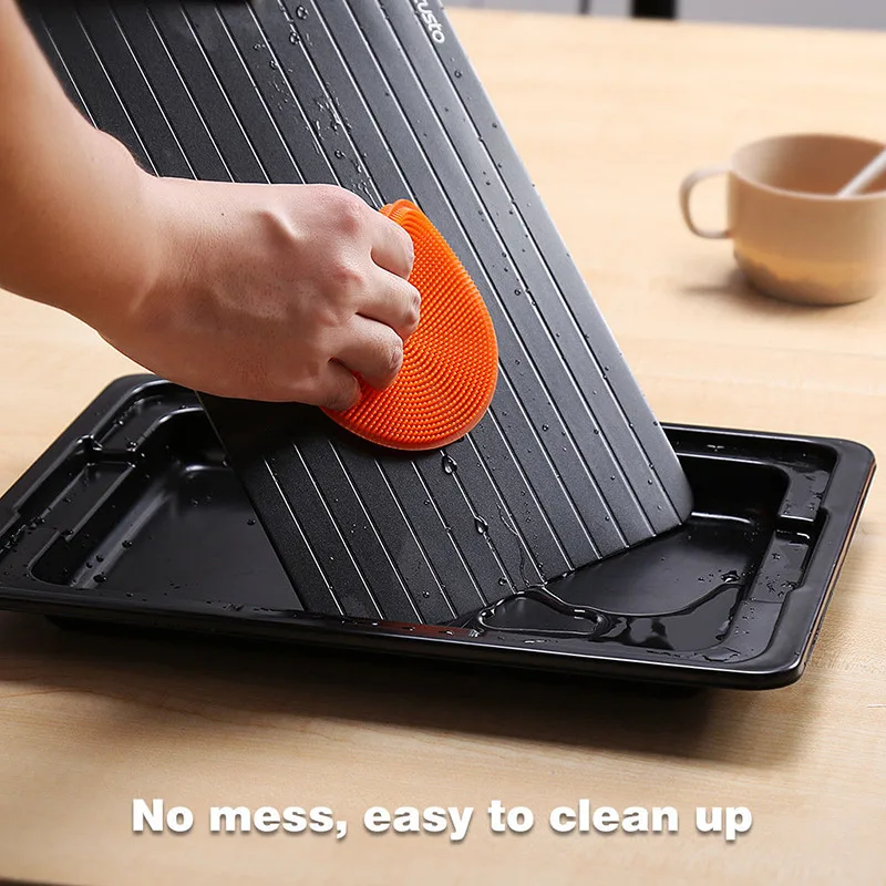 Defrosting Tray Fast Defrosting Tray with Cleaner Frozen Meat Defrost Food Thawing Plate Board Kitchen Tool J2Y