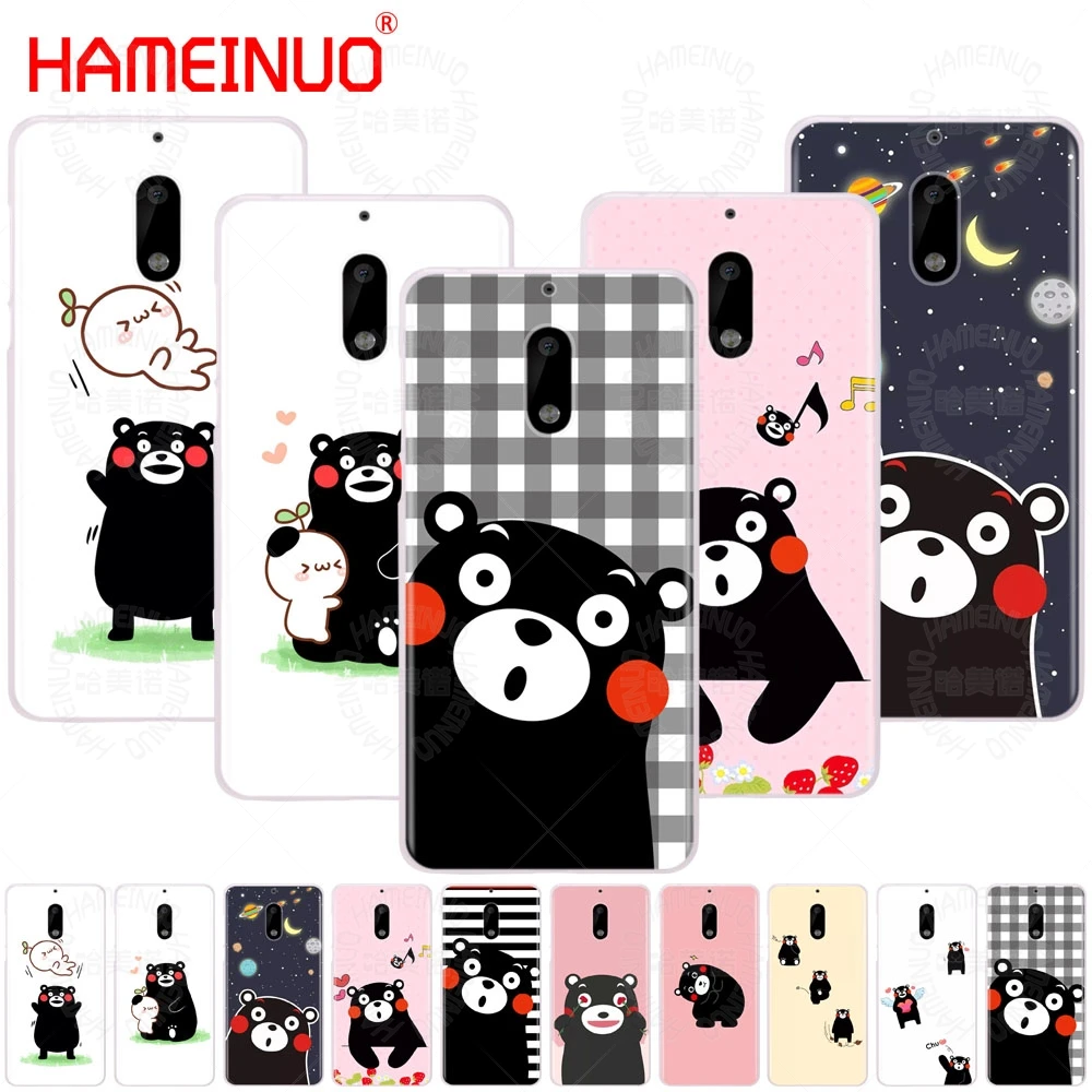 HAMEINUO Япония Kawaii Kumamon чехол для телефона с милым медведем Nokia 9 8 7 6 5 3 Lumia 640 640XL