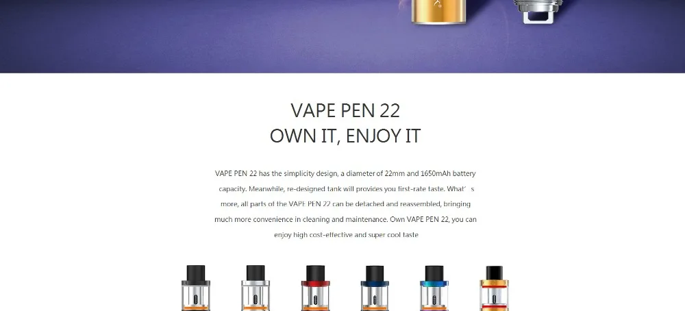 Original Electronic Cigarette Smok Vape Pen 22 Kit Built-in 1650mah Vape Pen 22 Tank 0.3 ohm E Cigarettes VS ego aio Vaporizer (2)