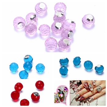 

Nail Art DIY Craft Shoes Clothes Phone Decorations Jewerly Accessories Flatback Spherical Crystal Ball Rhinestones 5pcs 6mm