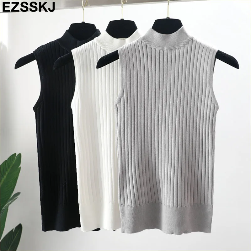 mock neck sleeveless shirt