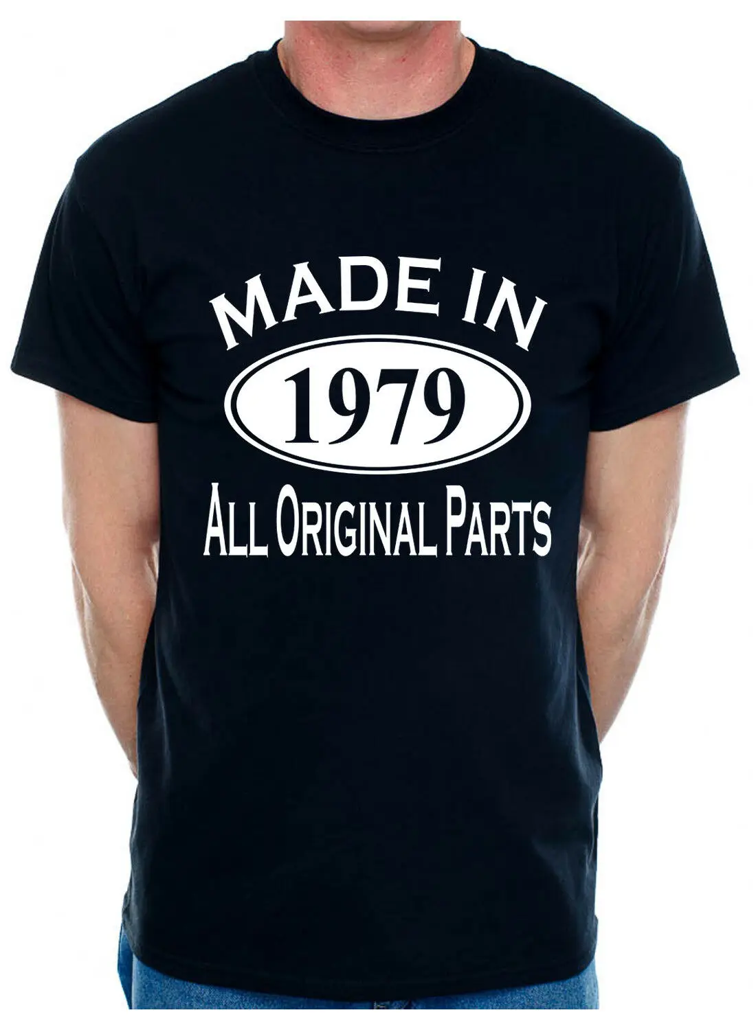 New 40th Birthday Present Made In 1979 Mens Age 40 Gift Funny T-Shirt T Shirts Hip Hop Streetwear | Мужская одежда