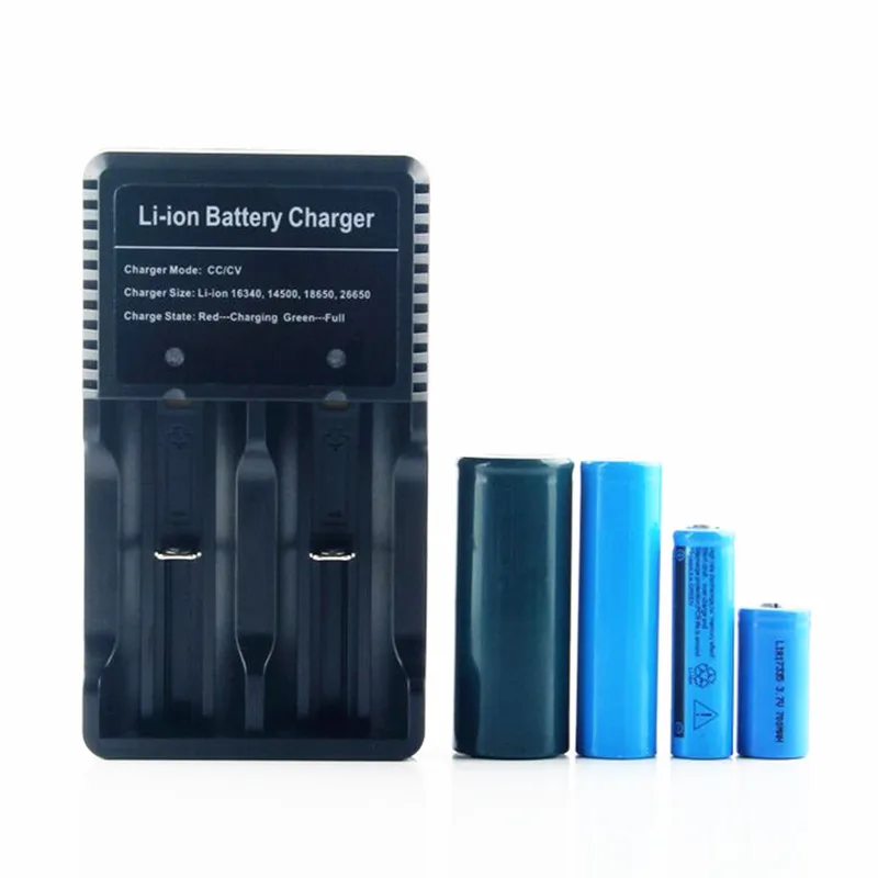5 в USB разъем интеллектуальное двойное зарядное устройство Li Ion 18650 14500 16340 26650 2 шт