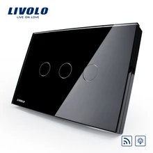 Livolo 220V 50 60HZ Smart Switch Luxury Crystal Glass Panel VL C303DR 82 US AU standard