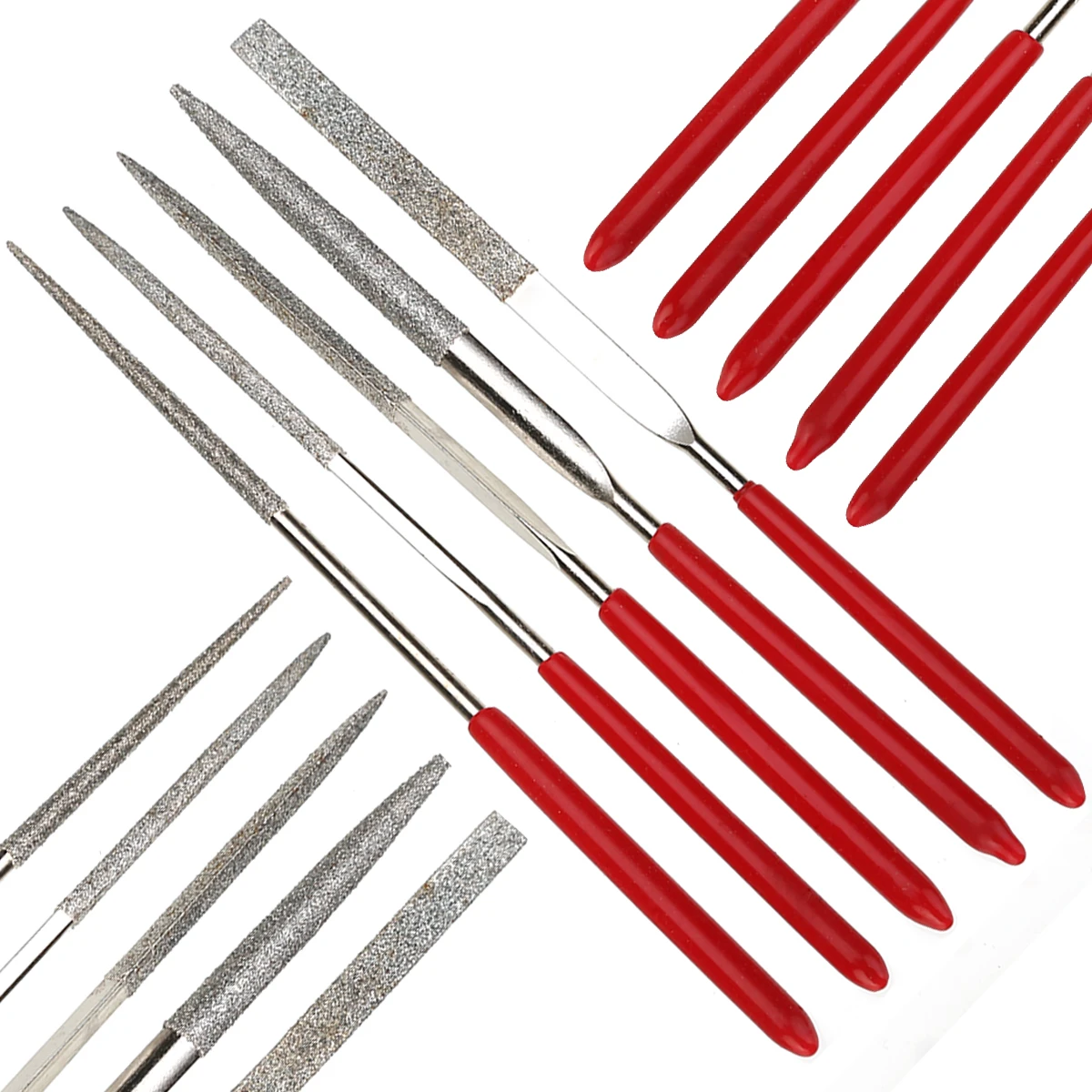 5pcs Metal Needle File Set Files For Glass Stone Wood Carving Craft Woodworking Tool