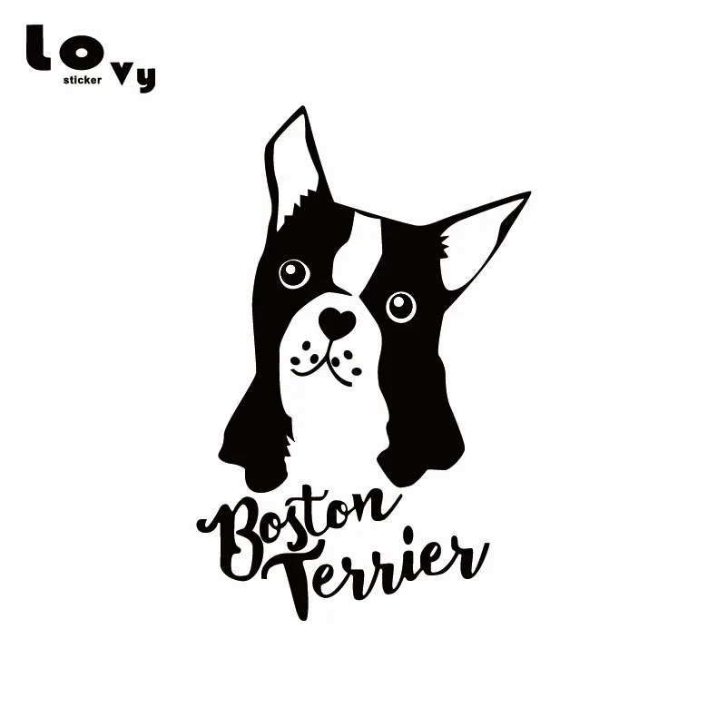 Настенный стикер Boston Terrier Silhouette Виниловая наклейка на стену для детской комнаты