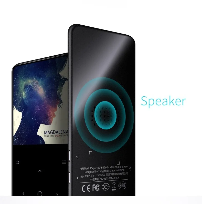Bluetooth MP4 Player Support Speaker HIFI Lossless Music Player 2.4 HD Inch Screen Video FM Radio Recording SD Card Up To 128G