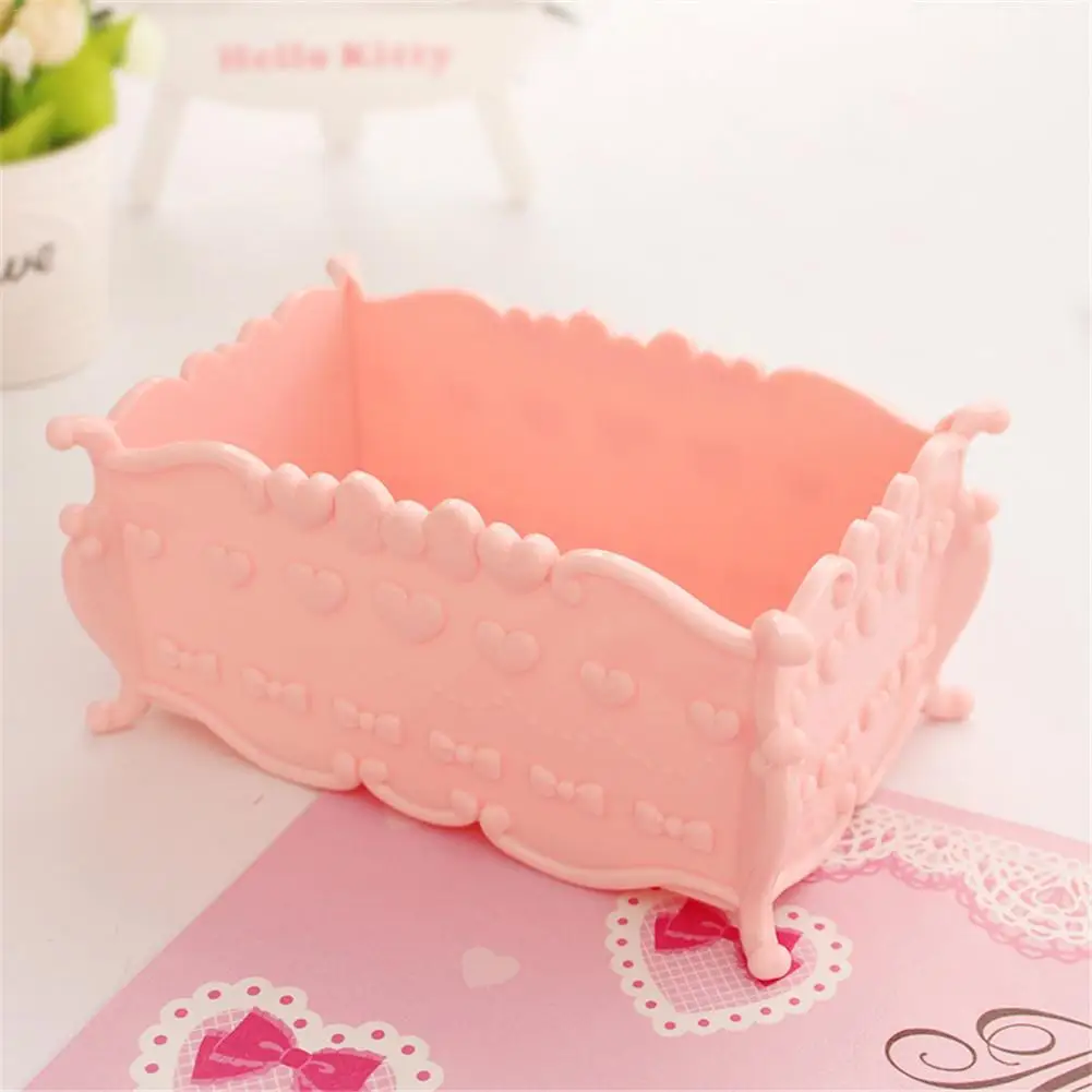 

Lovely Creative Pink Plastic Storage Box Jewelry Cosmetic Storage Box Remote Control Sundries Storage Box