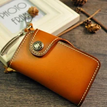 Кошелек из натуральной кожи для ключей мужской старинный ключ держатель деловой Органайзер ключница чехол брелок кошельки Брелок