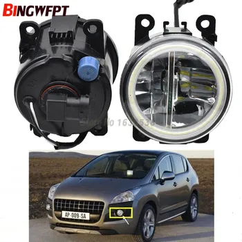 

2x Angel Eyes High Brightness front bumper LED fog light white For Peugeot 3008 MPV 2009 2010 2011 2012 2013
