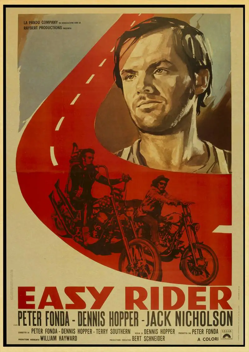 Фильм Easy Rider Плакат Украшение дома крафт-бумага Ретро плакат мотоцикл рисунок core наклейки на стену