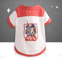 Летняя футболка для собак Весенняя тонкая одежда с принтом для домашних животных дышащая спортивная и для отдыха с коротким рукавом рубашка для больших средних собак из хлопка