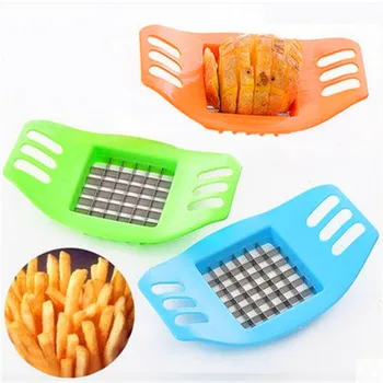 

Stainless Steel Potato Cutter Vegetable Slicer Chopper Chips Making Device Fries Cooking Tools Kitchen Accessories Gadgets