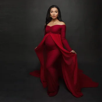 

Maternity photography props maxi Pregnancy Clothes Lace Dress Fancy shooting photo summer pregnant dresses T2