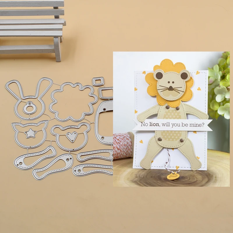 

Animal body set Metal Cutting Dies Stencils for DIY Scrapbook Photo Album PaperCard Decorative Craft Embossing Die 2018 NEW