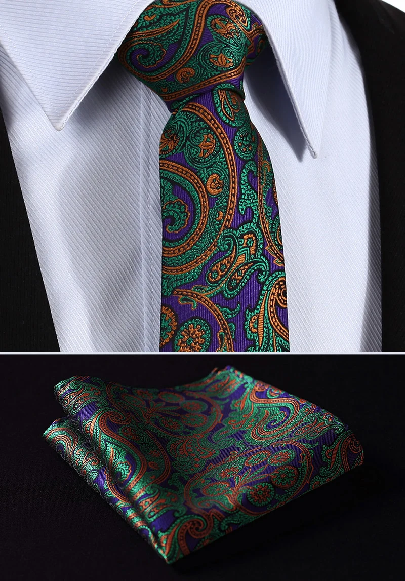  TP806G7 Green Purple Paisley 2.75