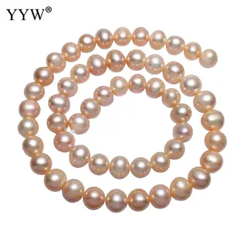 

Cultured Potato Freshwater Pearl Beads natural pink 8-9mm Approx 0.8mm Sold Per Approx 15 Inch Strand jewelry gift 2018 beads