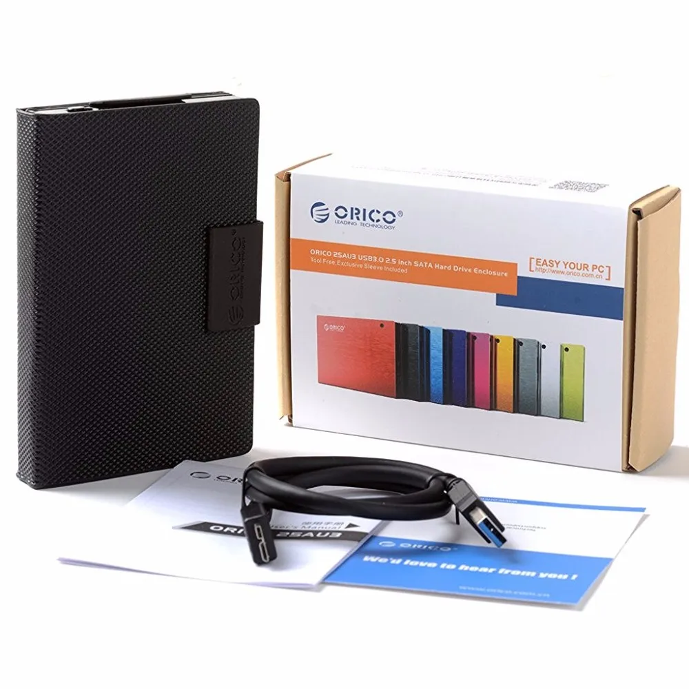 ORICO 25AU3 BK 2 5 &quotвнешний USB3.0 алюминиевый корпус HDD для жесткого диска с защитный