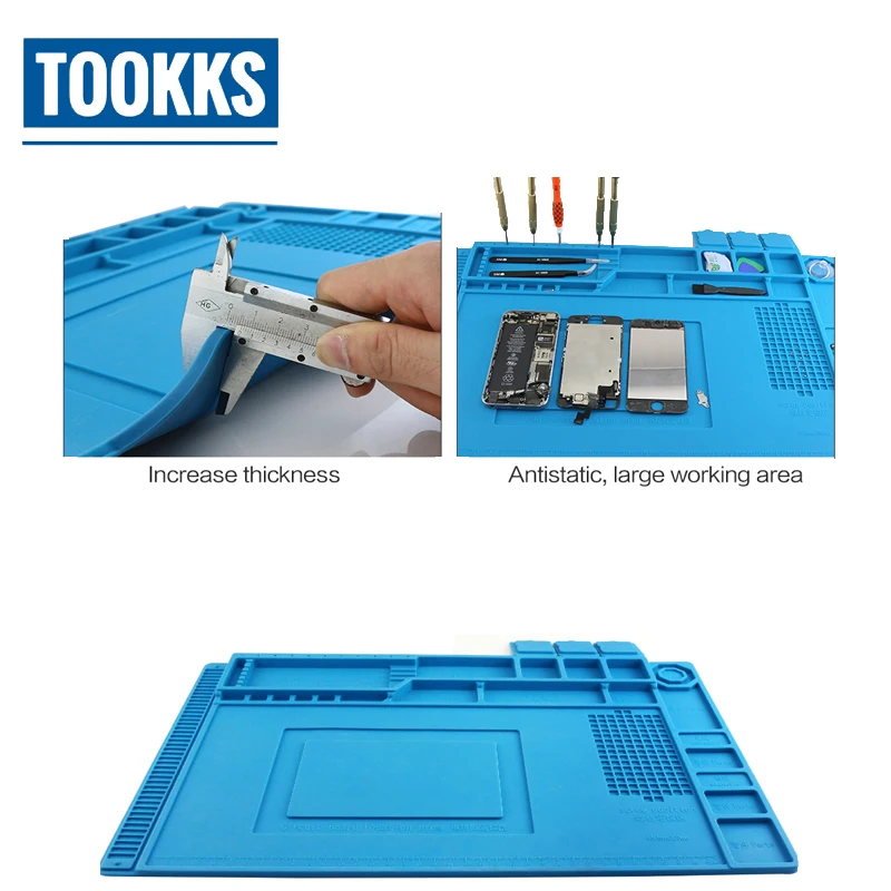 S-160/S-180 Теплоизоляционный Магнитный силиконовый коврик для ремонта телефона BGA паяльный стол коврик для обслуживания платформы
